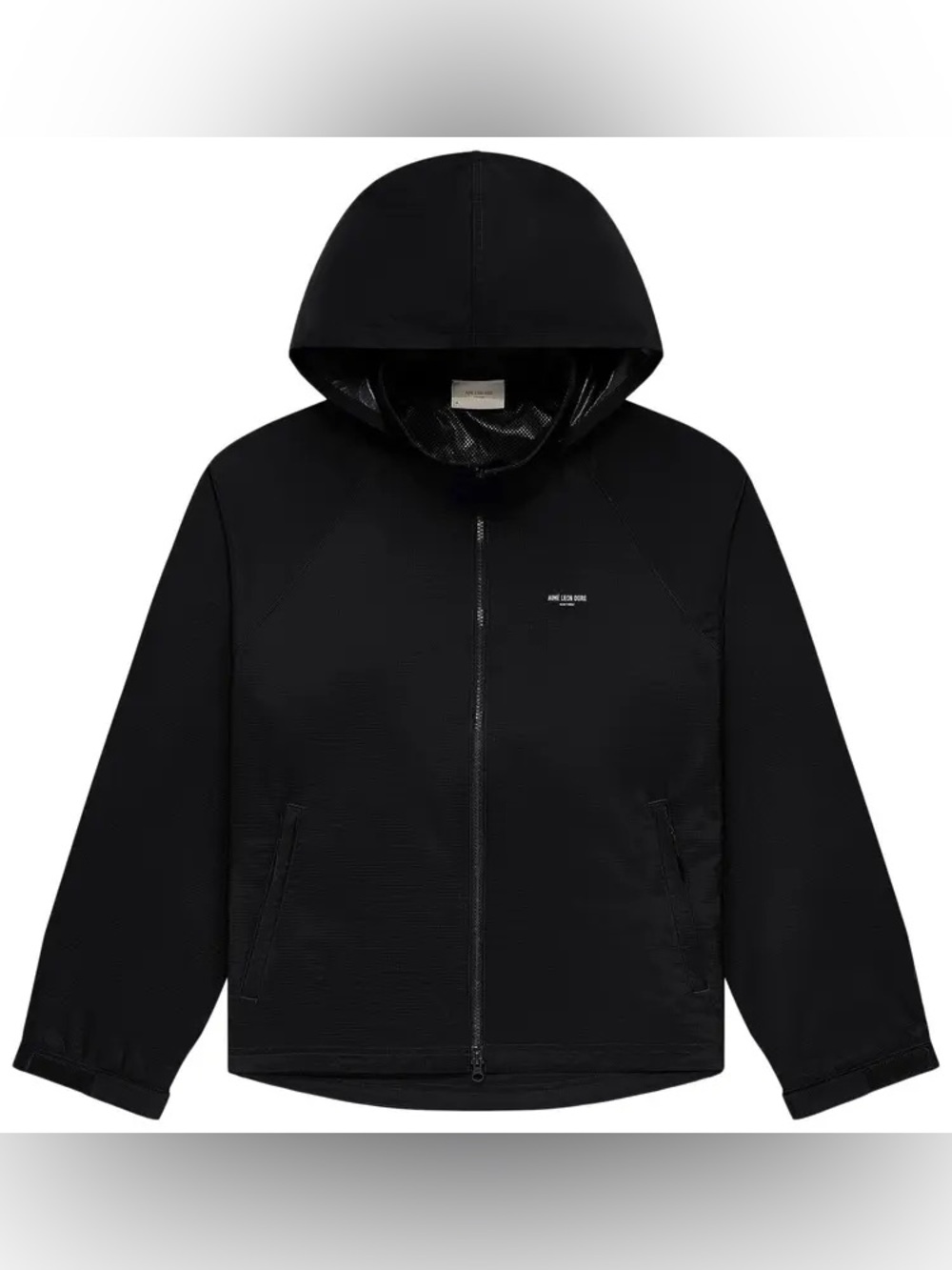 Aimé Leon Dore Micro Logo Nylon Jacket 'Jet Black' SS25 Men’s Size XL Full Zip